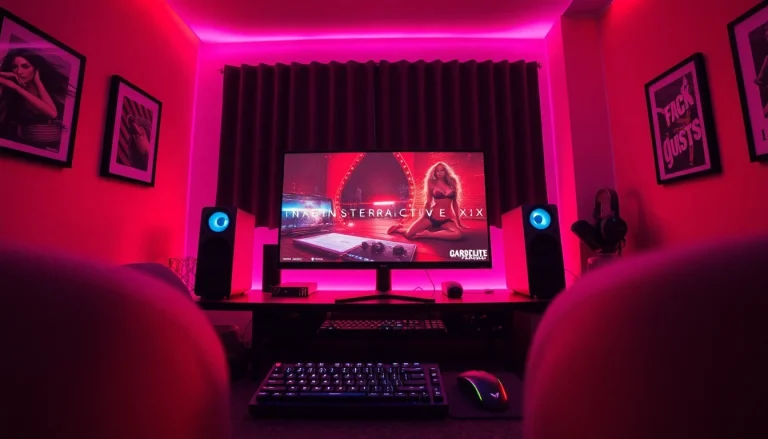 Engaging setup for an XXX game, featuring vibrant graphics and sleek design elements.