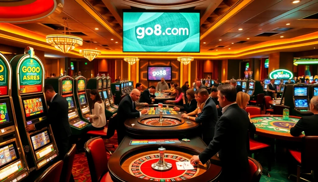 Experience online gaming excitement at go8.com with immersive casino visuals and dynamic gameplay.
