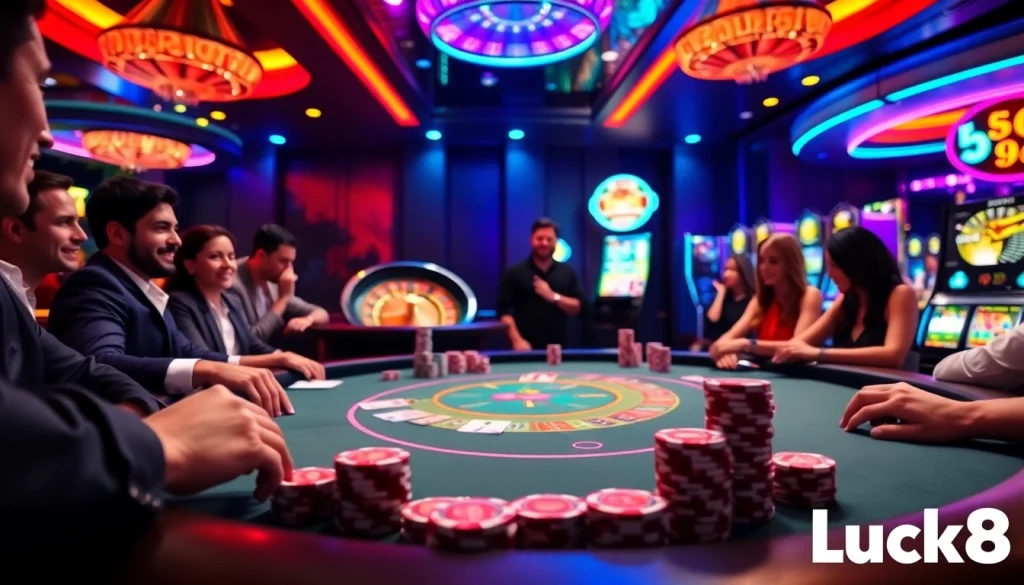 Experience the thrill of Luck8 at a vibrant casino with exciting live dealer games.