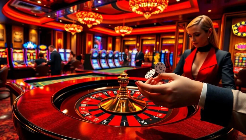 Gamble luxuriously at dom88.us.com with vibrant casino tables and engaging players.
