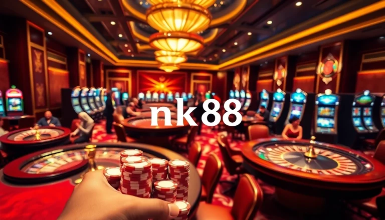 Engaged players enjoying exciting table games at nk88 casino.