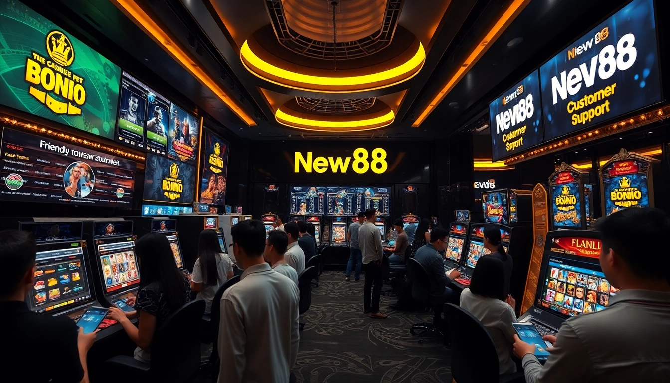 New88's dynamic online betting platform showcasing exciting gaming options with a modern interface.