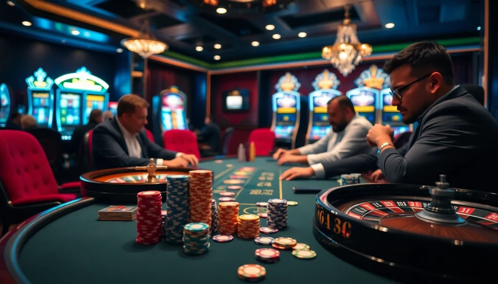 High-stakes poker action at good88k.blog with vibrant chips and intense players.