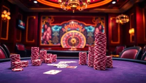 Exciting poker game at 789F with vibrant chips and cards, capturing the thrill of online gambling.