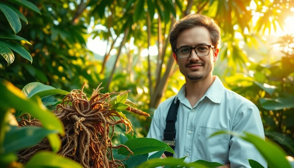 Learn how to get dmt naturally from plants in this serene botanical setting.