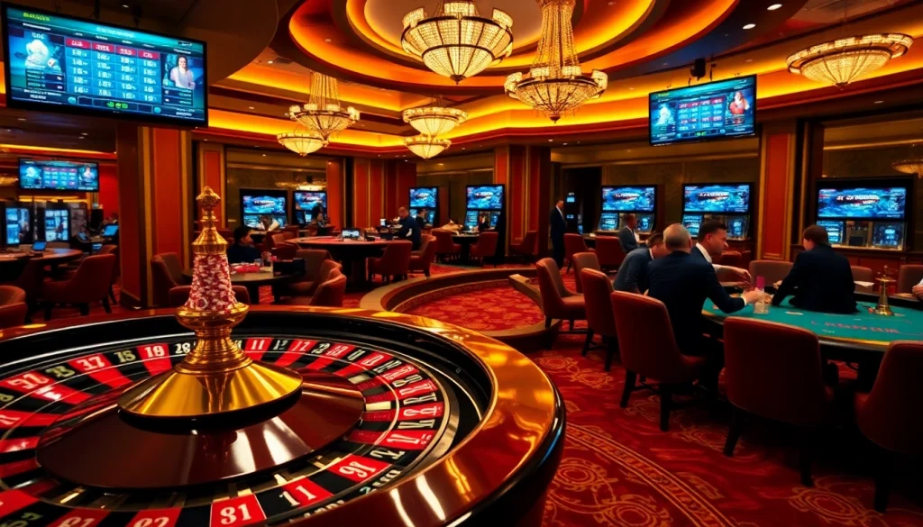 Experience the thrilling atmosphere at https://xx88n.org/ with poker chips and a spinning roulette wheel.