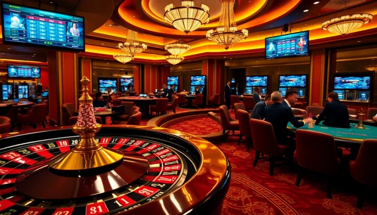 Experience the thrilling atmosphere at https://xx88n.org/ with poker chips and a spinning roulette wheel.