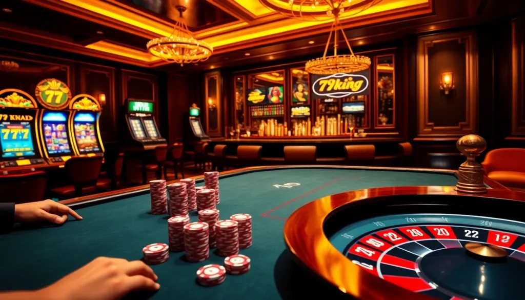 Experience the thrill of 79king with high-stakes poker chips and an exciting casino atmosphere.