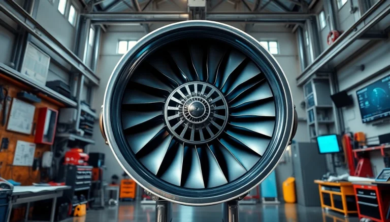 The Kuznetsov NK88 turbofan engine displayed in a modern aviation workshop, symbolizing innovation and engineering excellence.