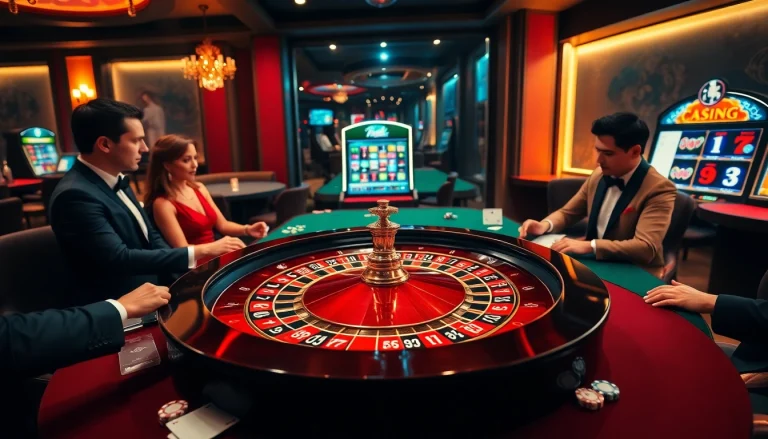 Betting fun at the roulette table in a luxurious casino setting inspired by https://xin88hv.club.