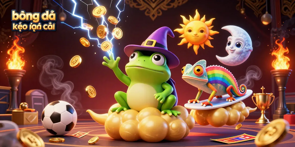 Bet on bóng đá kèo nhà cái with engaging visuals of sports elements and dynamic characters.