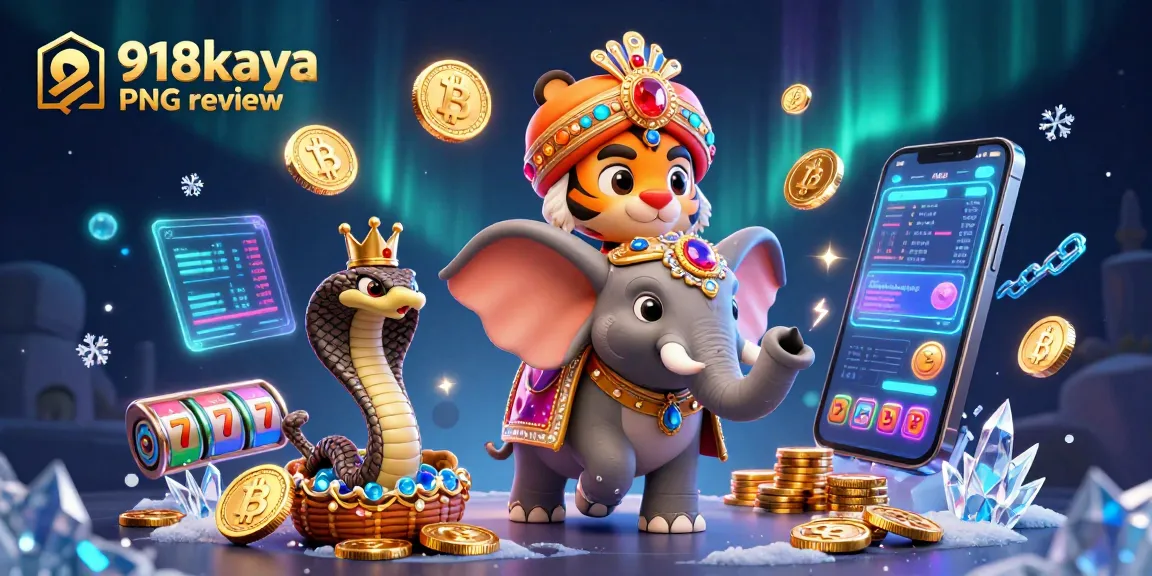 Engage with the exciting 918kaya PNG review featuring a thrilling 3D casino scene with slot games.