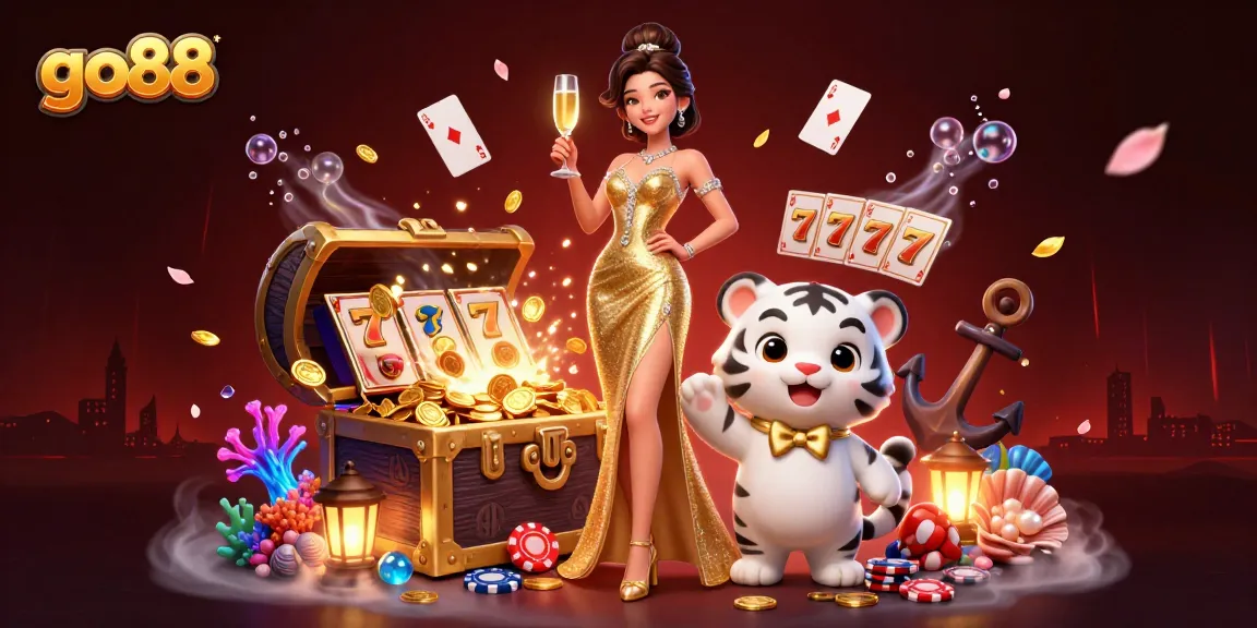 Win big with go88 at the vibrant casino, featuring slots and exciting characters.