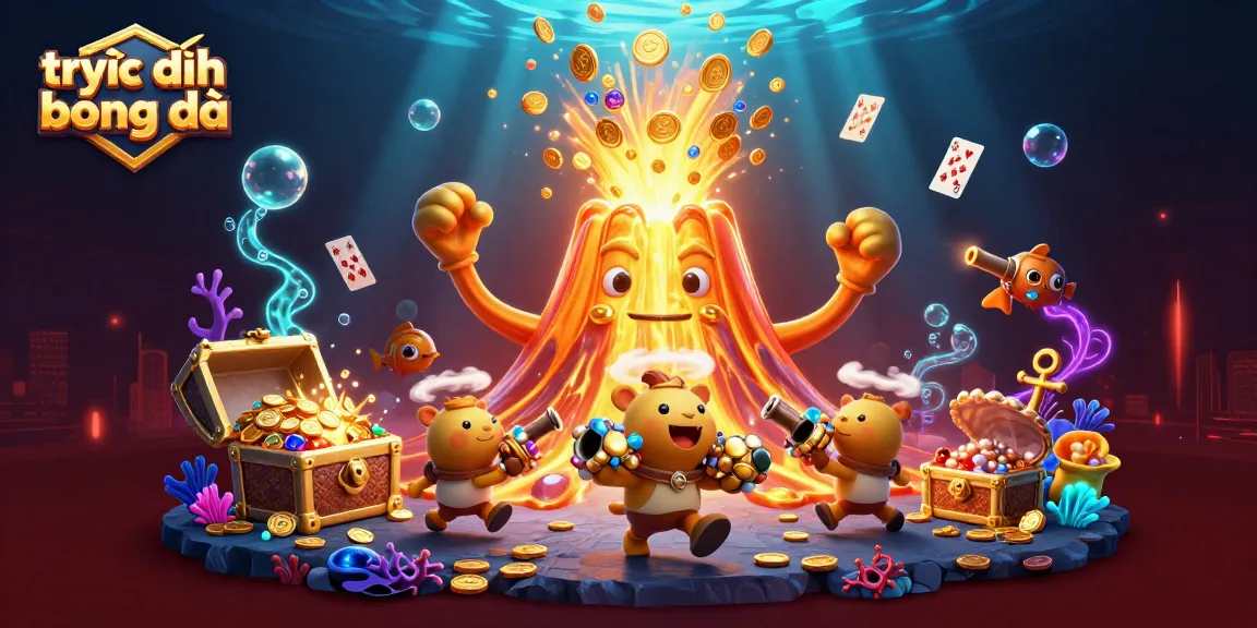 Experience trực tiếp bóng đá with vivid decorations and engaging gambling elements in this 3D illustration.