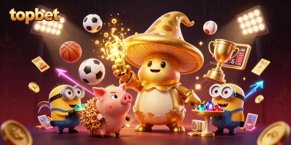 Experience thrilling wins with topbet's magical casino world filled with golden treasures and dynamic sports elements.