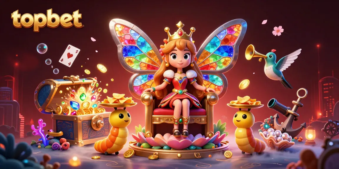 Join the excitement at topbet with a vibrant casino illustration featuring dynamic characters and rich gambling elements.
