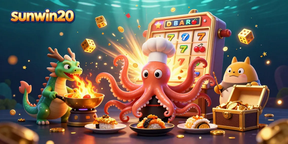 Engage with exciting gambling action at sunwin20 with vibrant casino elements and entertaining characters.